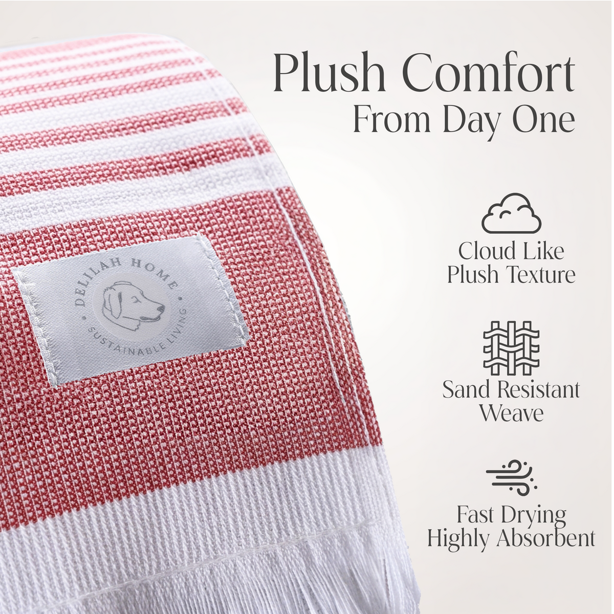 Delilah Home 100% Organic Cotton Sunset Beach Towels