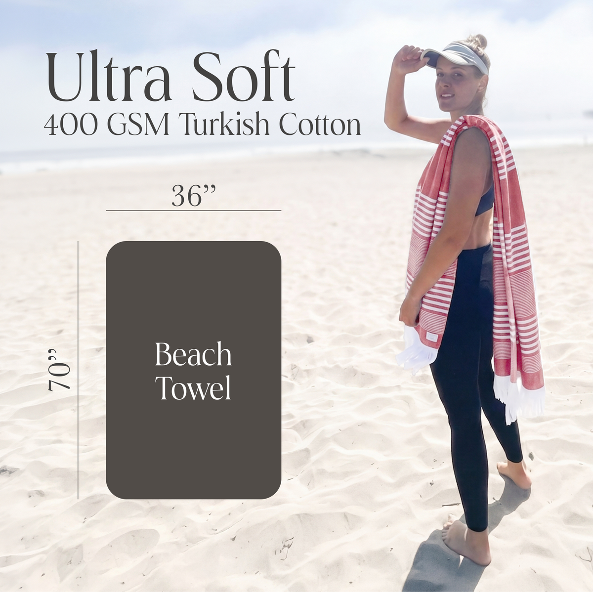 Delilah Home 100% Organic Cotton Sunset Beach Towels