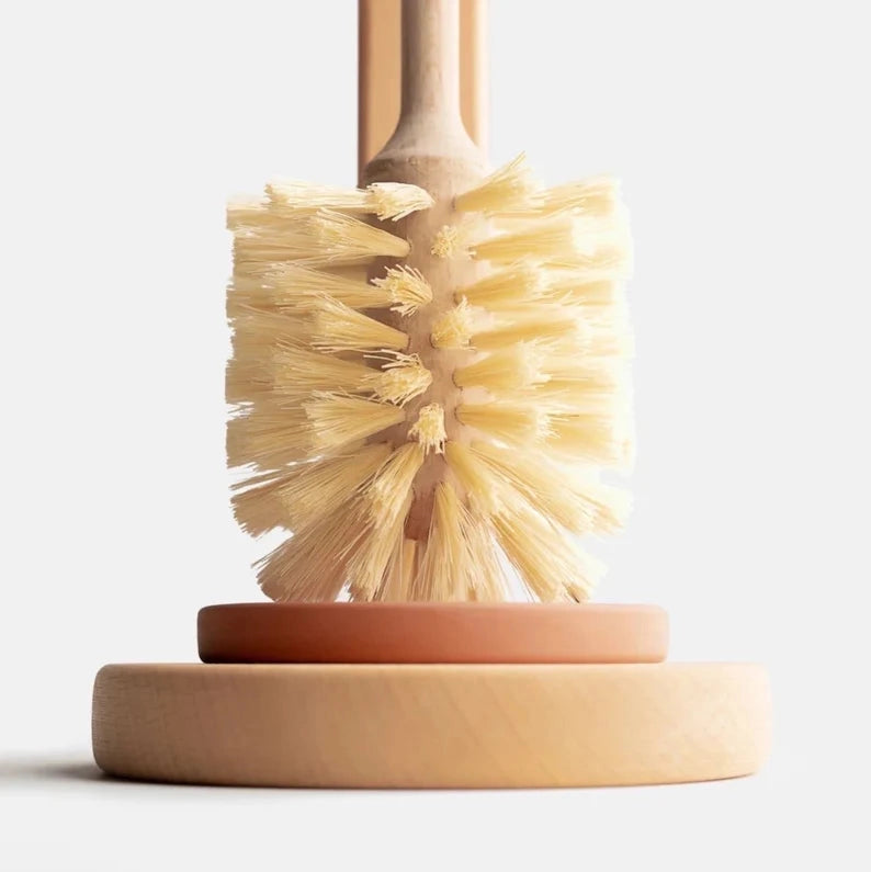 Plastic-Free Toilet Brush + Holder