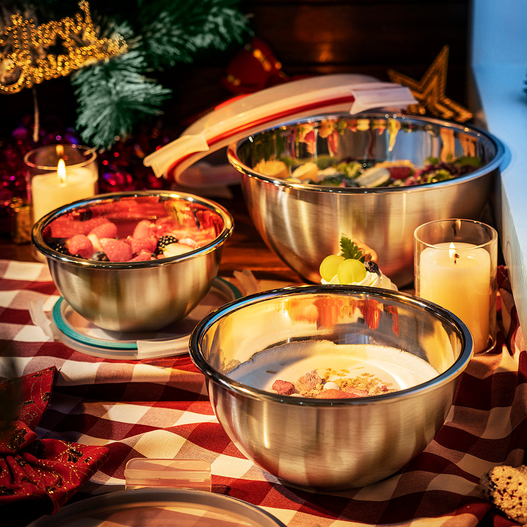 Mix + Carry Stainless Steel Bowl Set