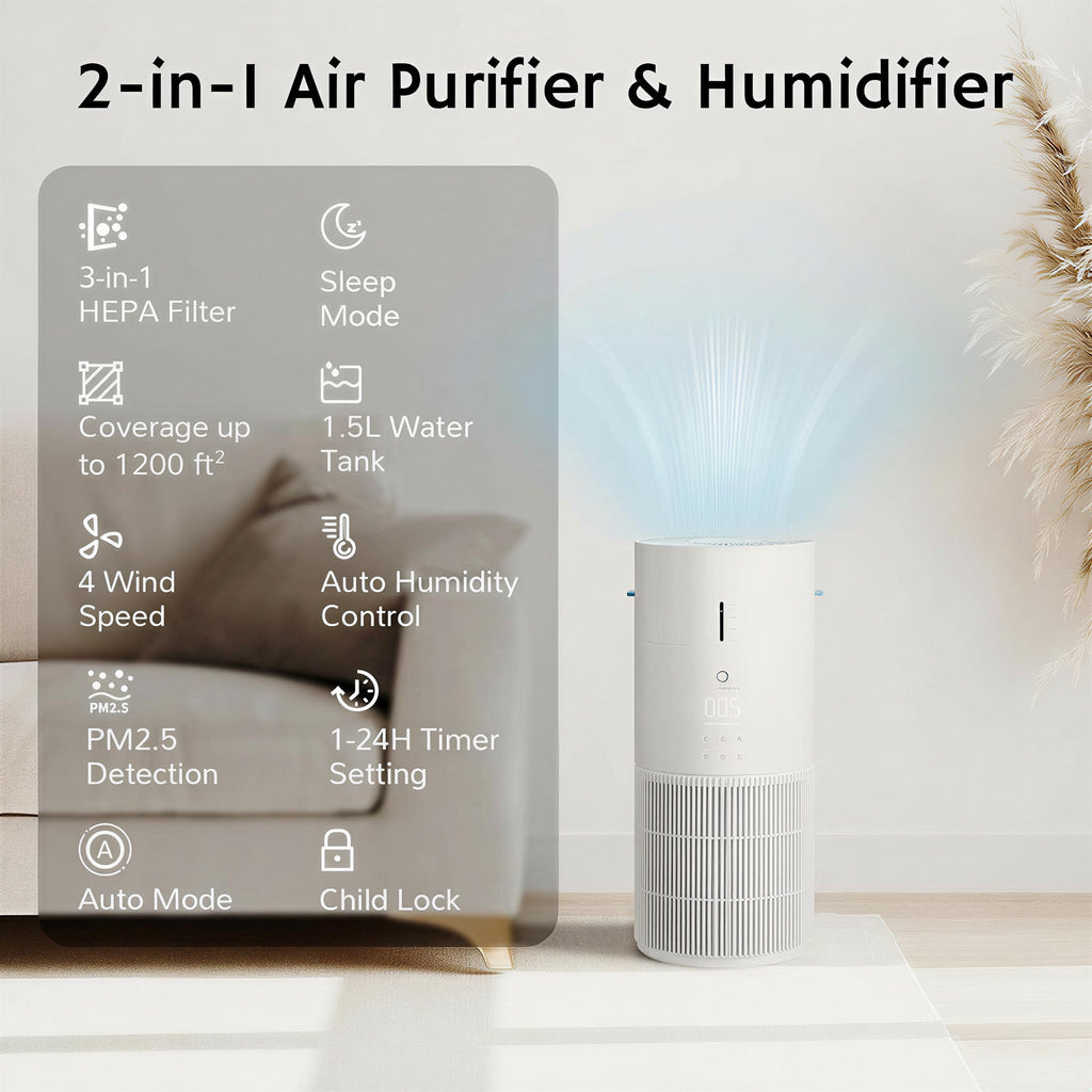 Ethereal Rain AEH300 Air Purifier + Humidifier Combo