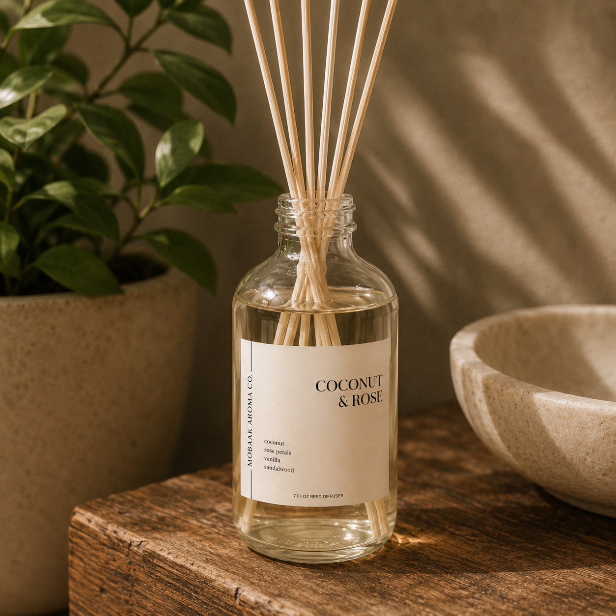 Reed Diffuser | Coconut + Rose