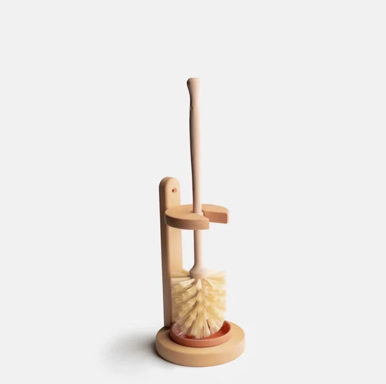 Plastic-Free Toilet Brush + Holder