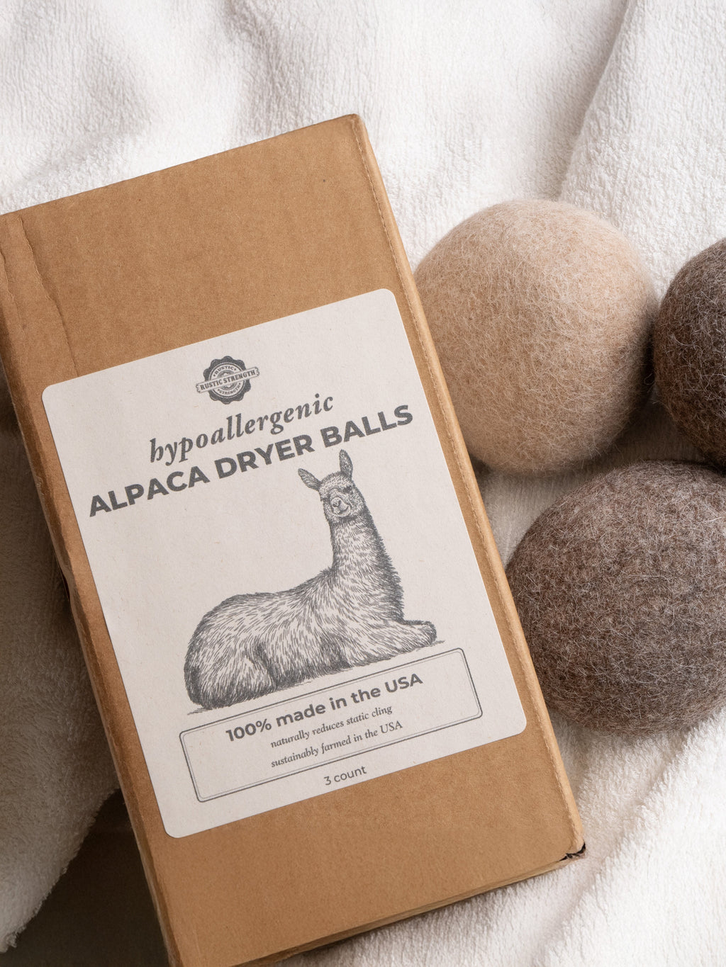 Alpaca Dryer Balls | 3-Pack | Wool-Free Alternative