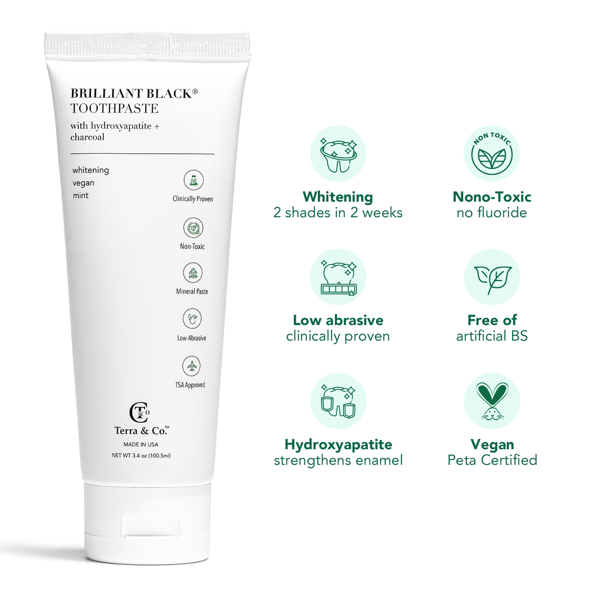 Terra & Co. Brilliant Black® Toothpaste Duo | 2-Pack