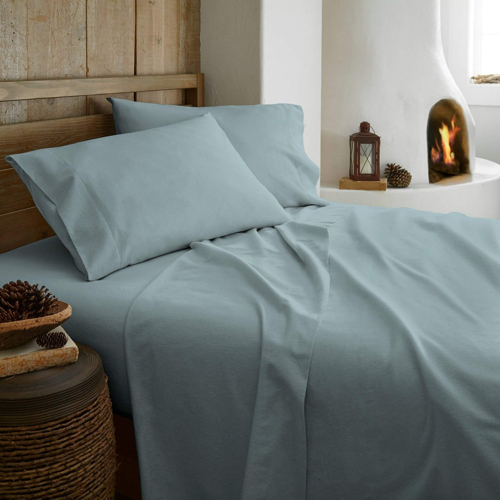 Organic Flannel Sheet Set | GOTS + Fairtrade Certified | Naturally Dyed | Deep Pocket