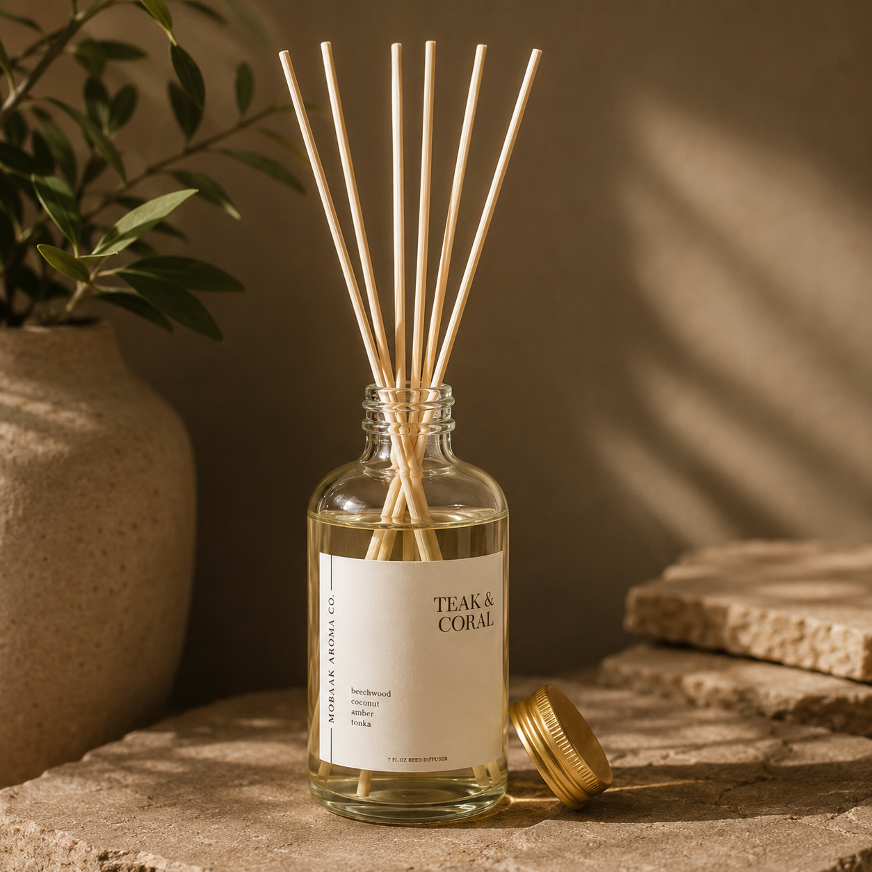 Reed Diffuser | Teak + Coral