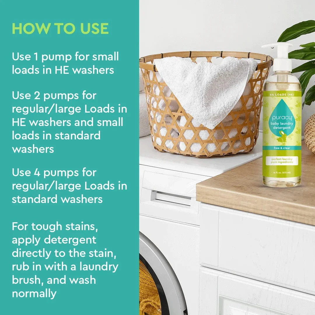 Puracy Baby Laundry Detergent | Hypoallergenic + Unscented
