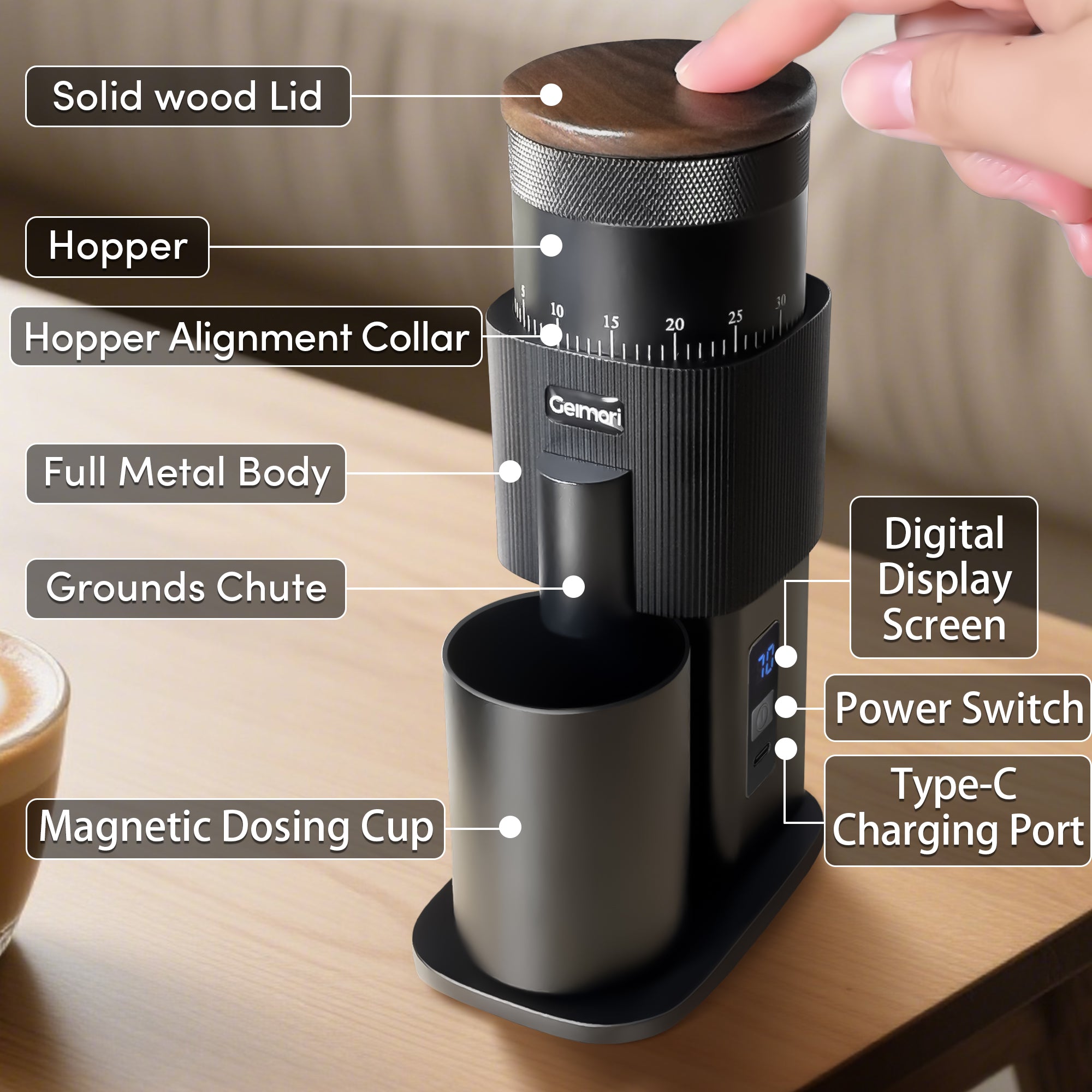 Geimori T38 Portable Coffee Grinder