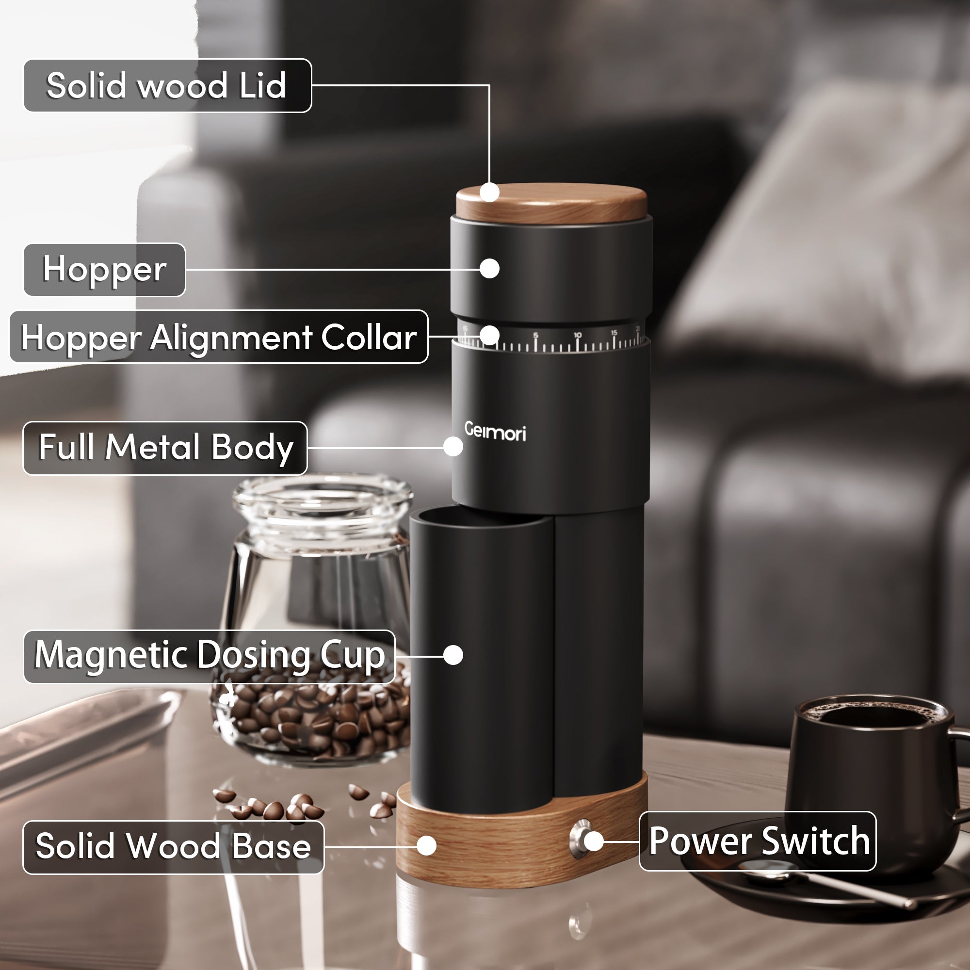 Geimori T38 Plus Portable Coffee Grinder