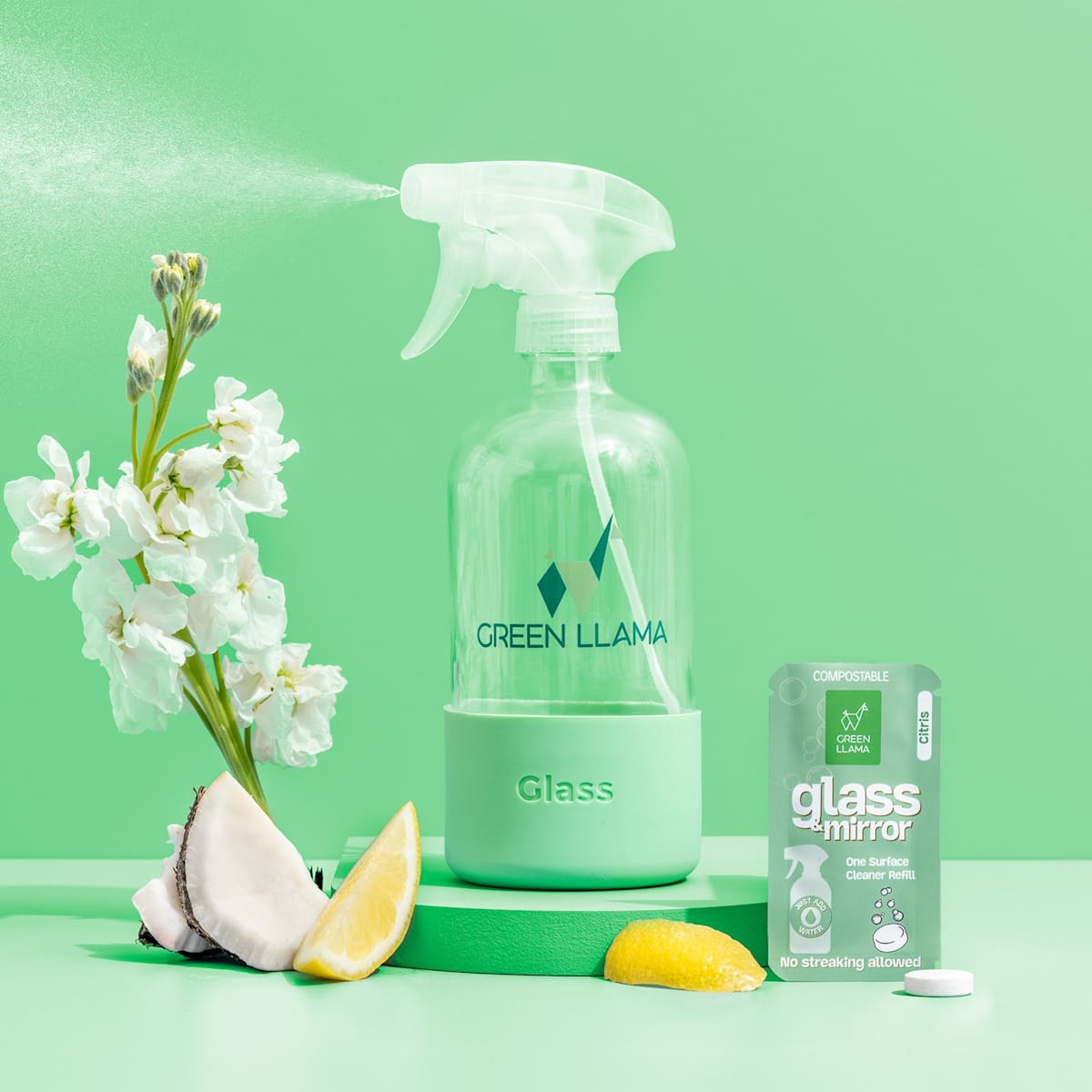 Streak-Free Glass + Mirror Cleaner Kit with Litsea Cubeba Fragrance