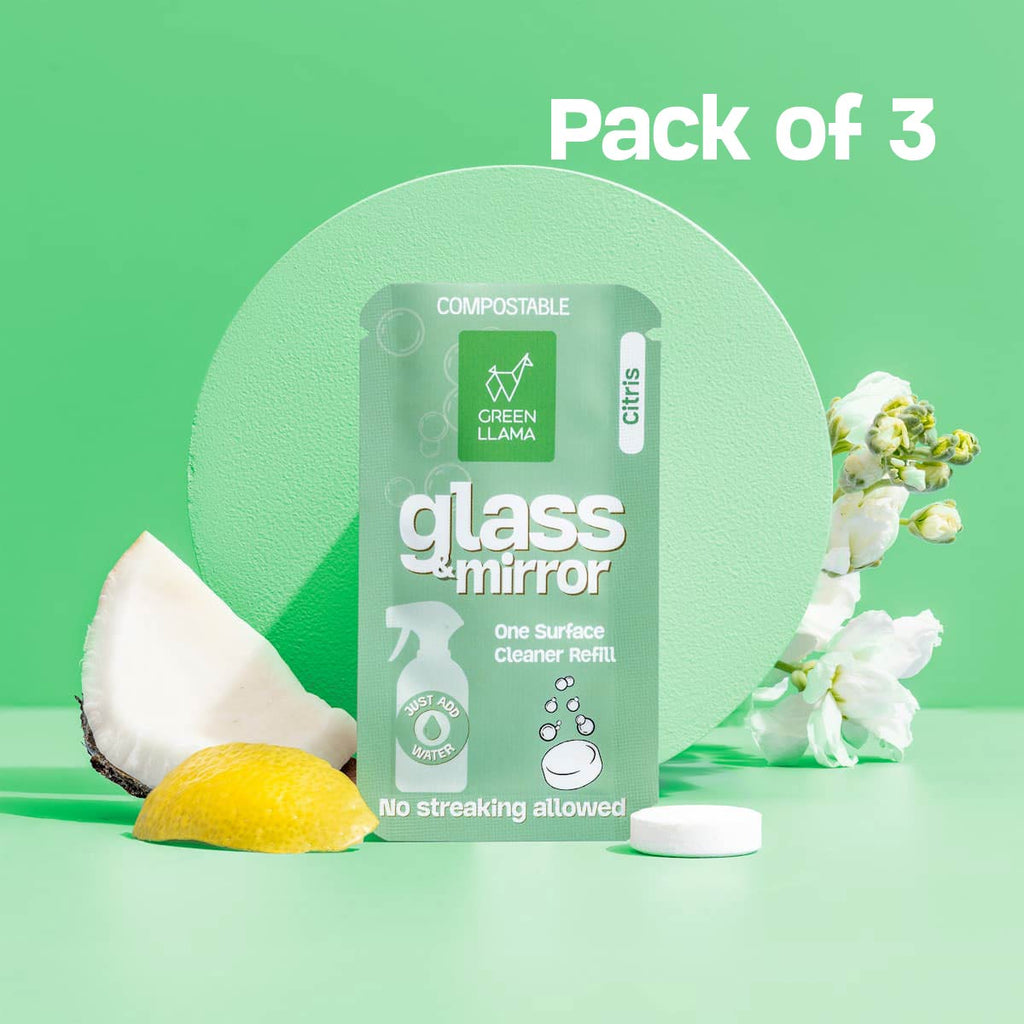 Glass + Mirror Cleaner Refills | Litsea Cubeba Fragrance - 3-Pack