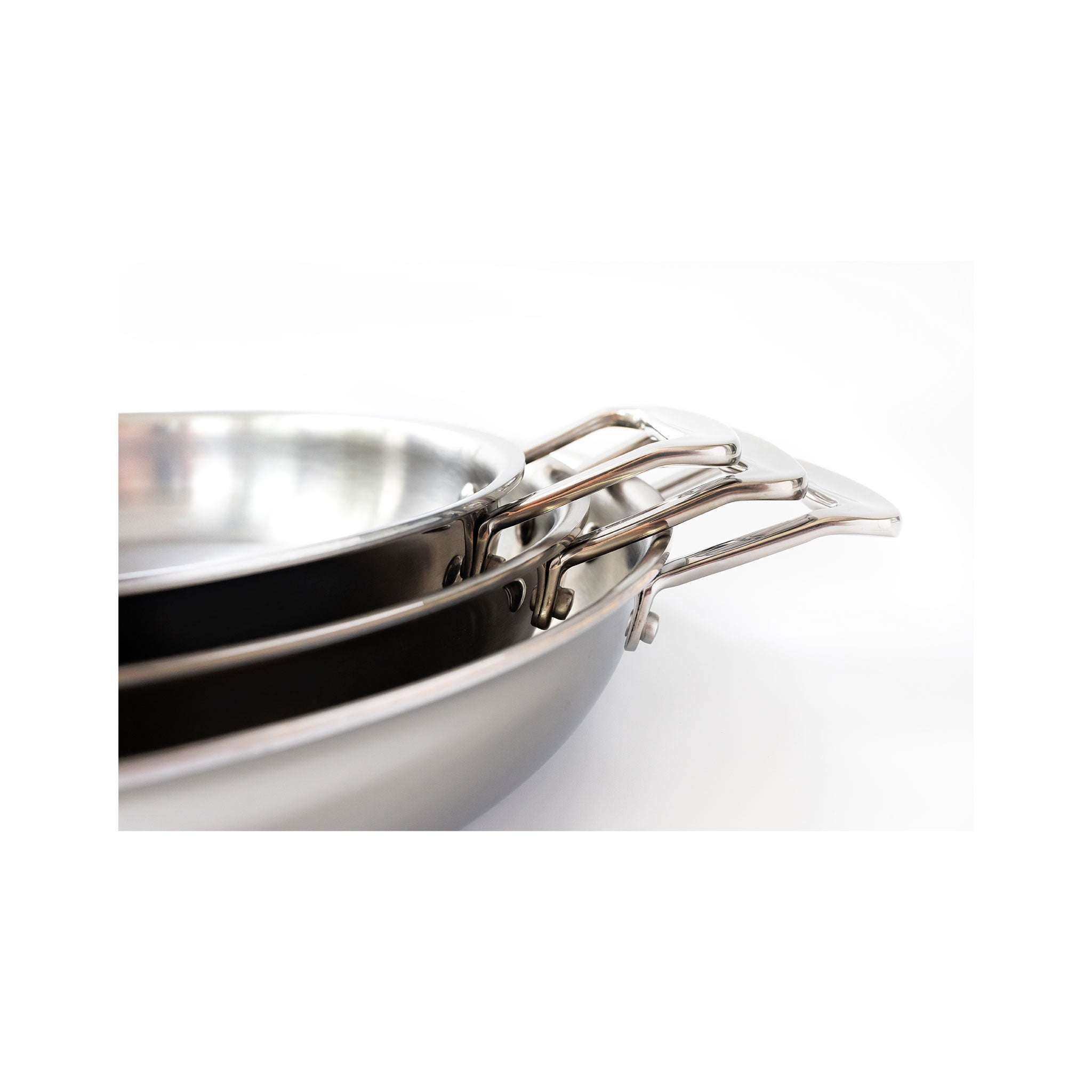 3-Piece Fry Pan Set With Short Handles