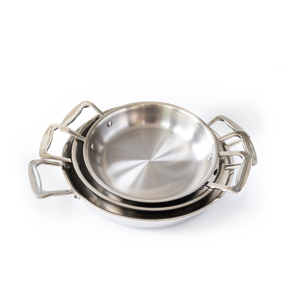 3-Piece Fry Pan Set With Short Handles