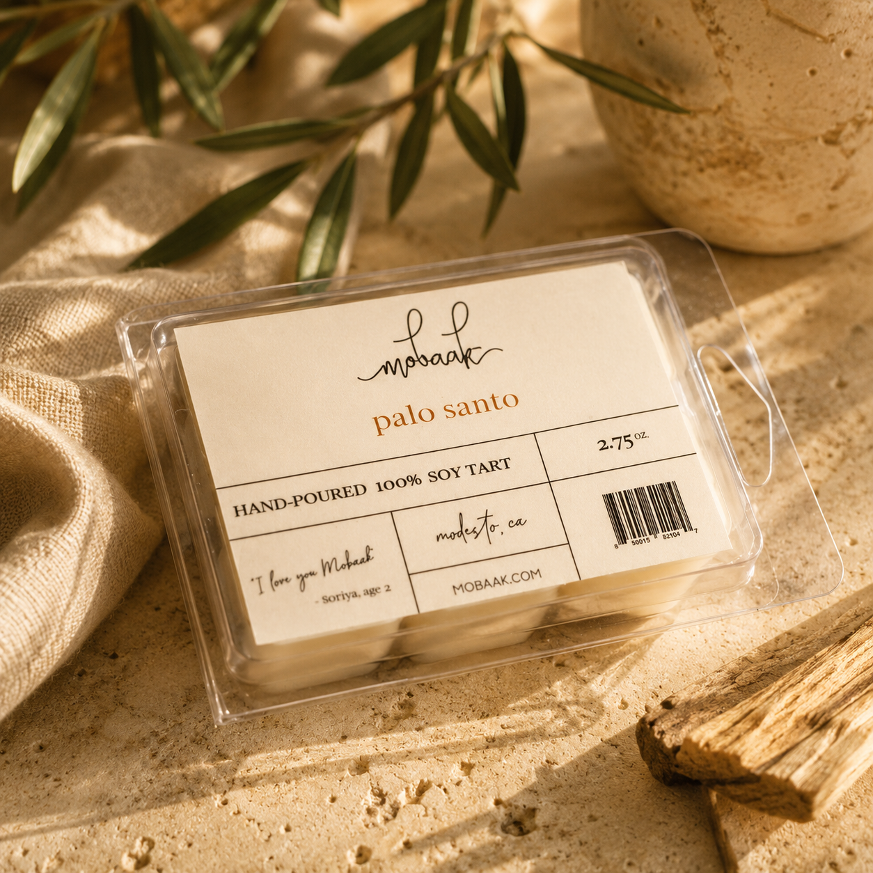 Palo Santo Wickless Tart