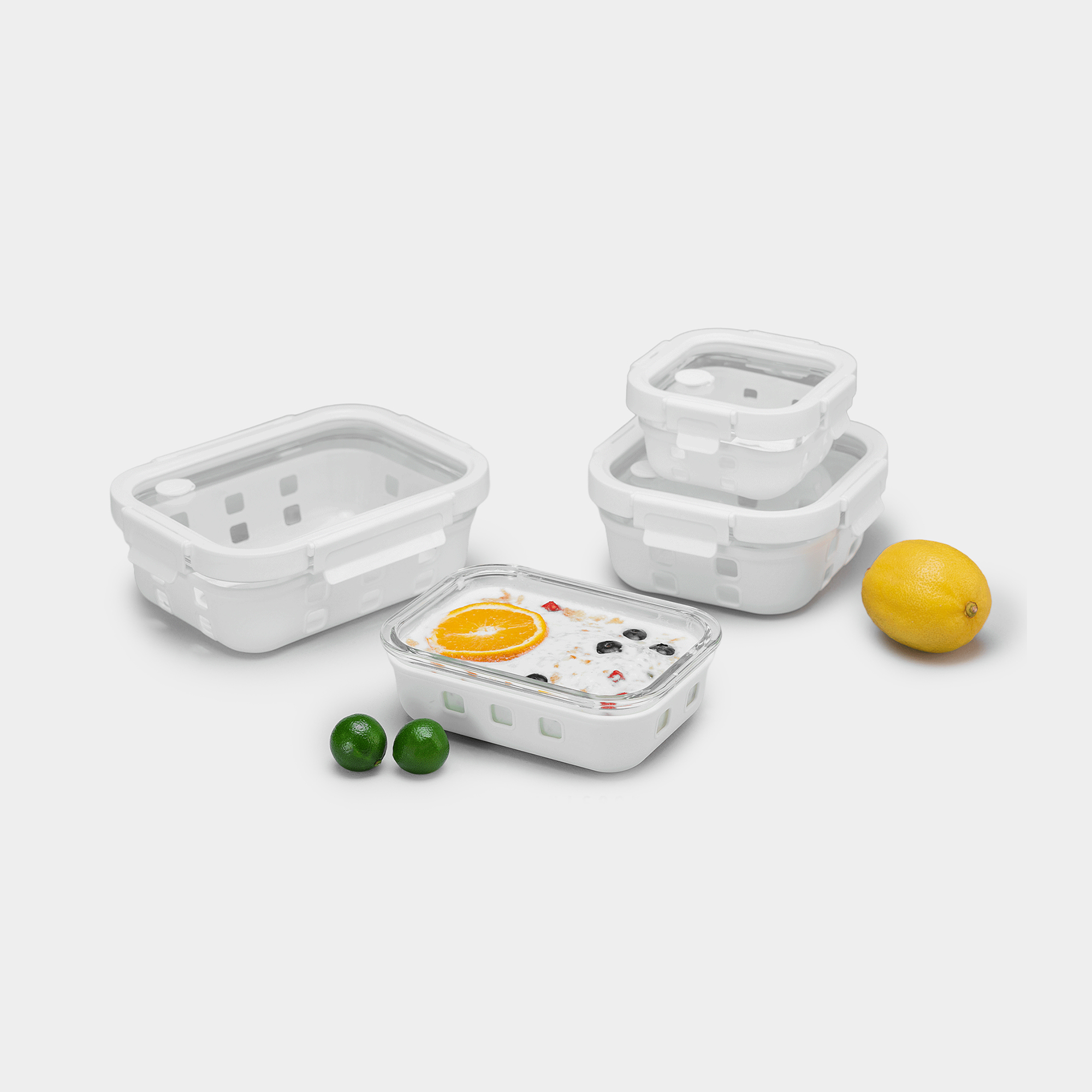 Glass Container + Silicone Wrap Set