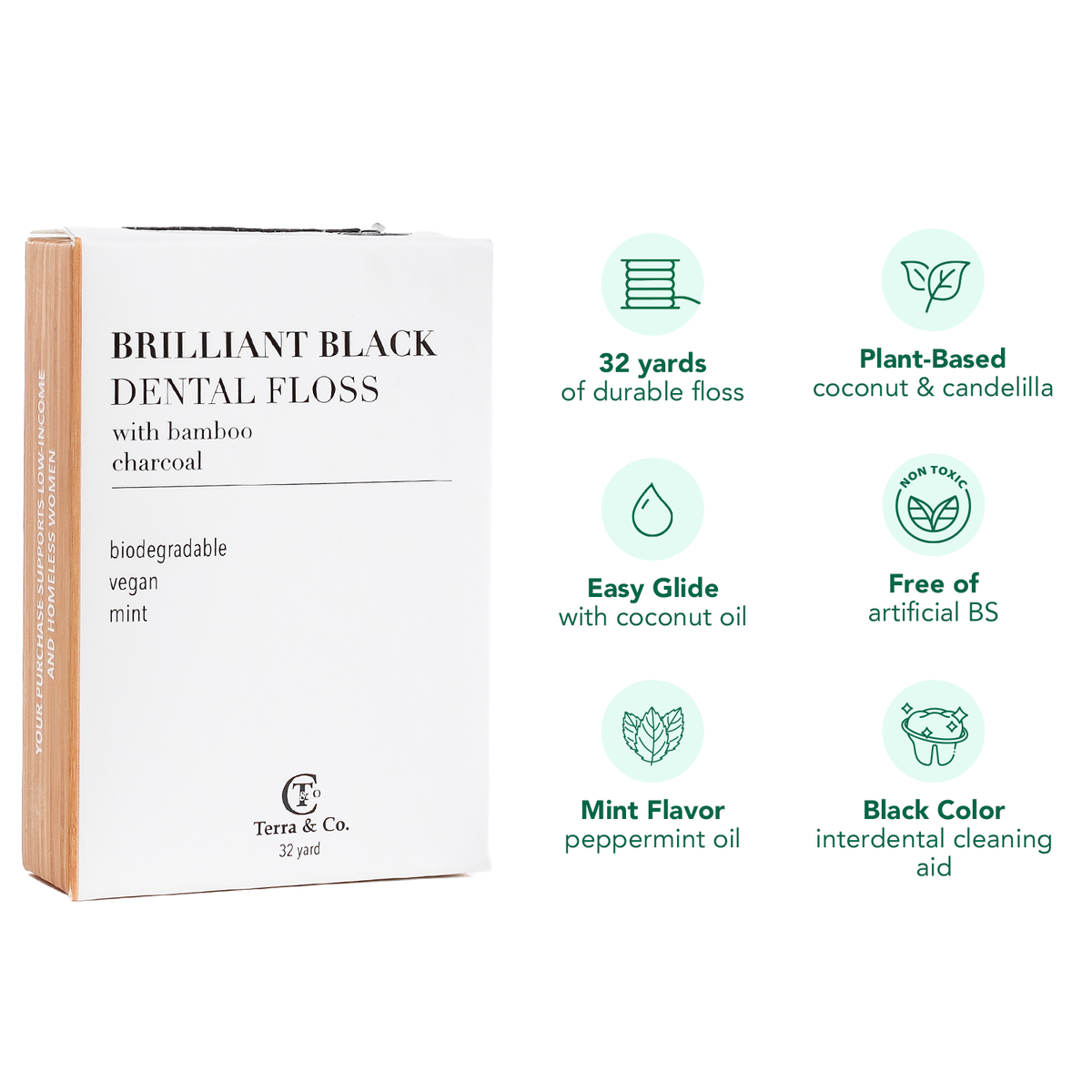 Terra & Co. Brilliant Black® Dental Floss