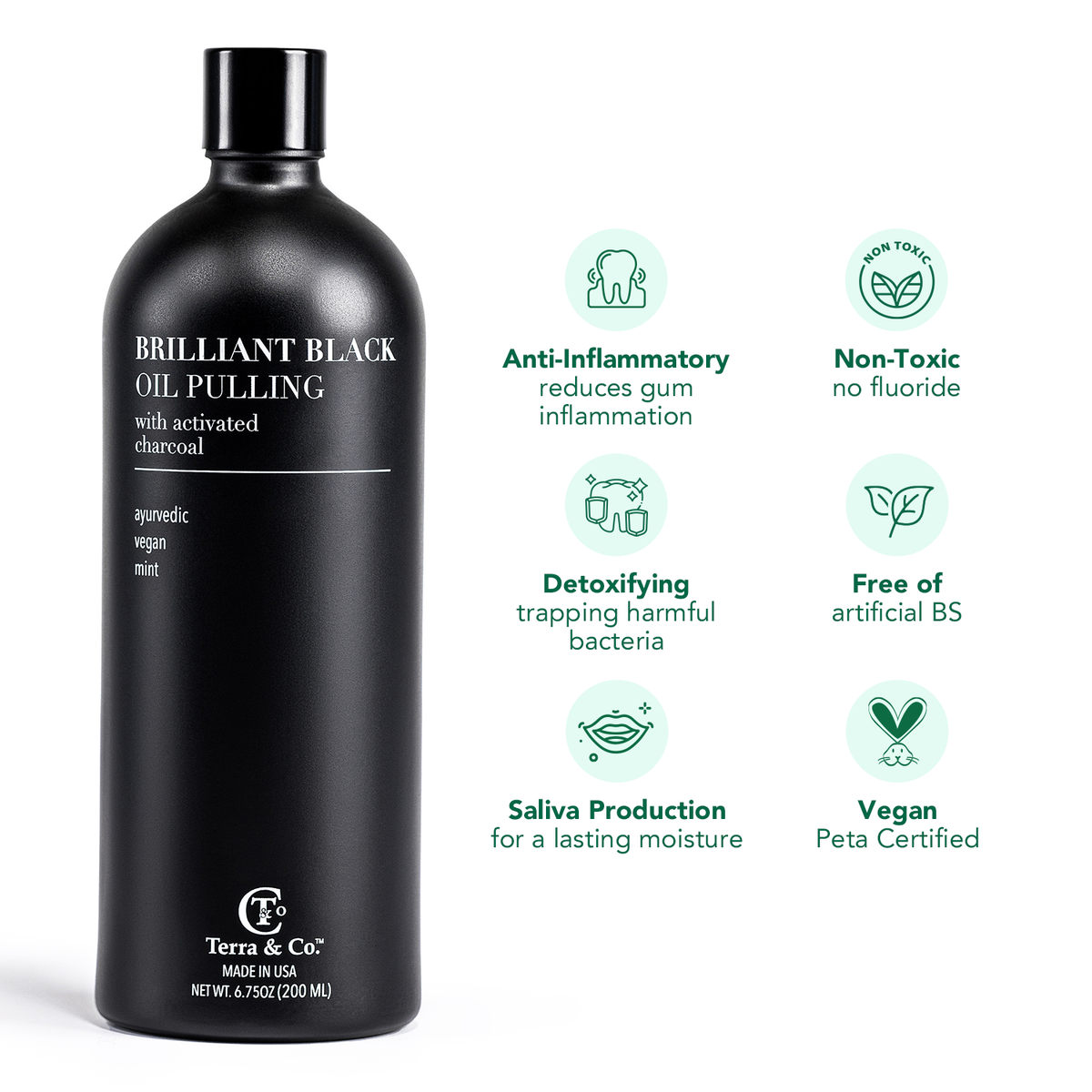 Terra & Co. Brilliant Black® Oil Pulling