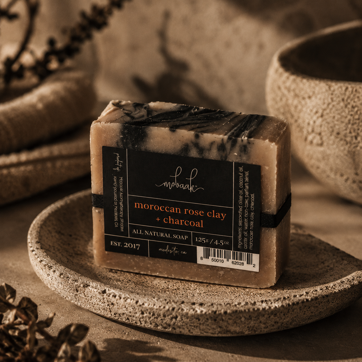 Soap | Moroccan Rose Clay + Charcoal