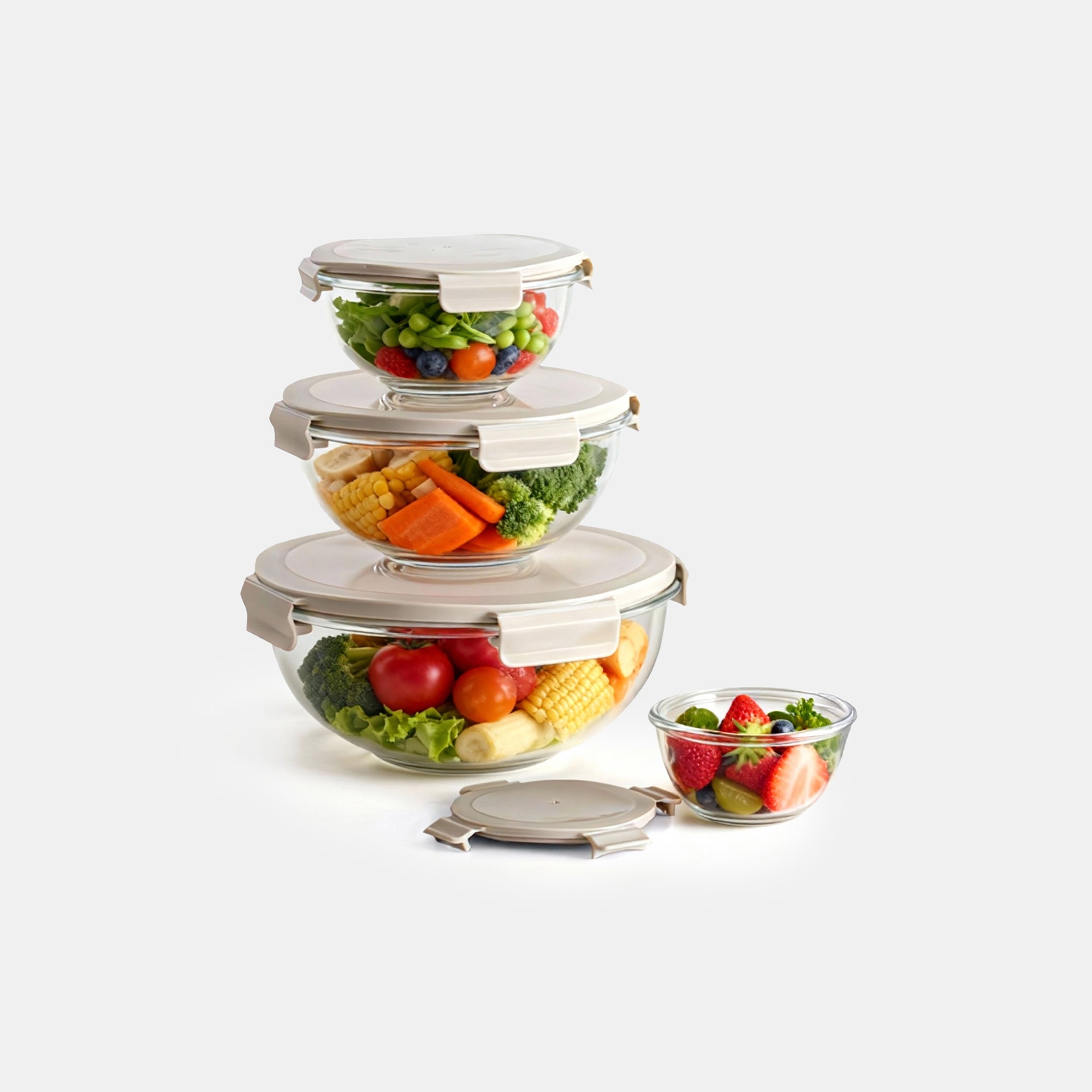 8-Piece Mix + Store Serve Glass Bowl Set