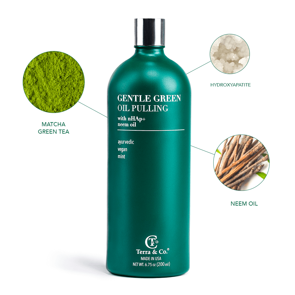 Terra & Co. Gentle Green® Oil Pulling + Stainless Steel Tongue Scraper Bundle