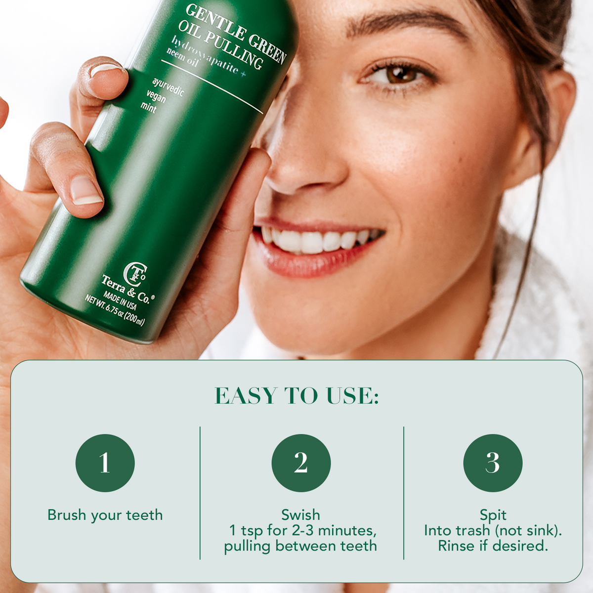Terra & Co. Oil Pulling Bundle | Gentle Green + Brilliant Black
