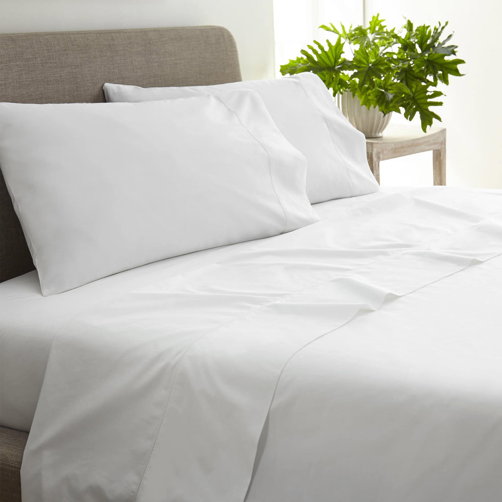 270 TC Percale Sheet Set | Picot Embroidery | GOTS + Fairtrade Certified Organic Cotton