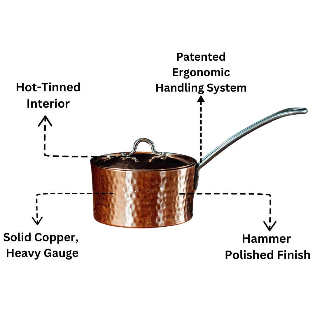Sertodo Copper Petite French Butter Pot with Lid
