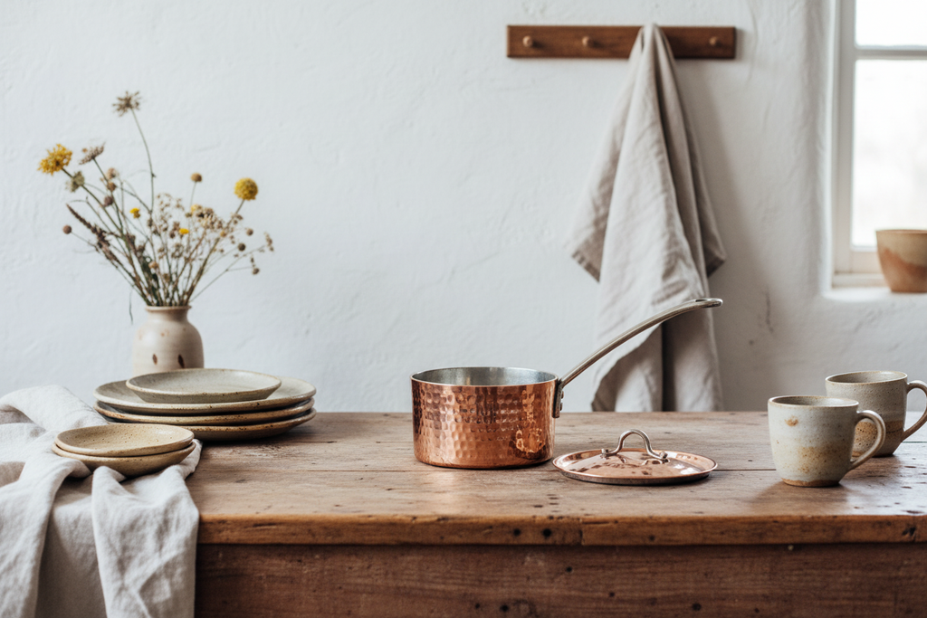 Sertodo Copper Petite French Butter Pot with Lid