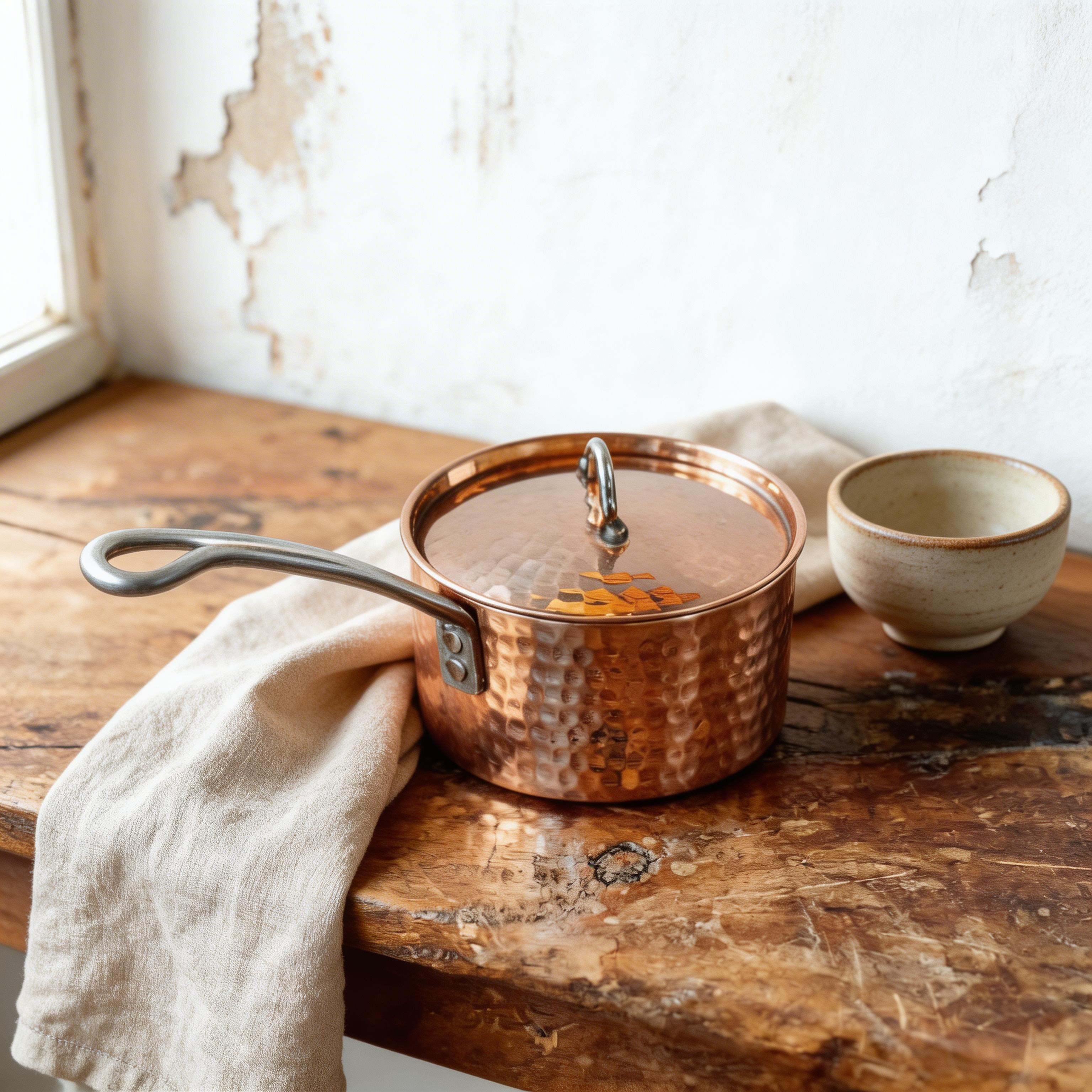 Sertodo Copper Petite French Butter Pot with Lid