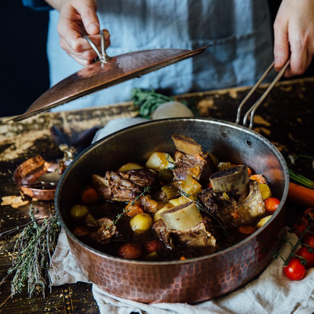 Sertodo Copper Sauté Pan with Lid