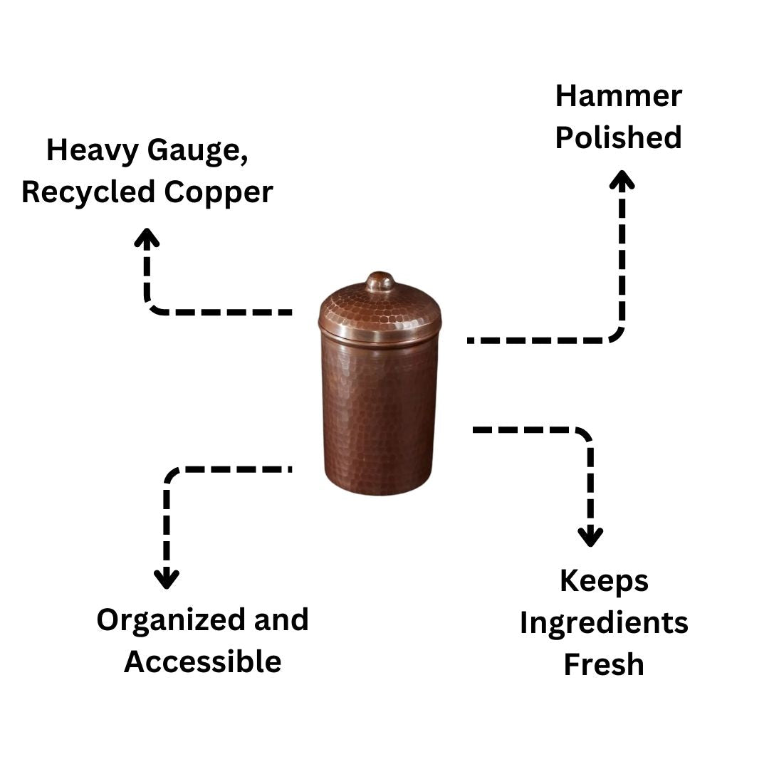 Sertodo Copper 5-Piece Canister Kitchen Set