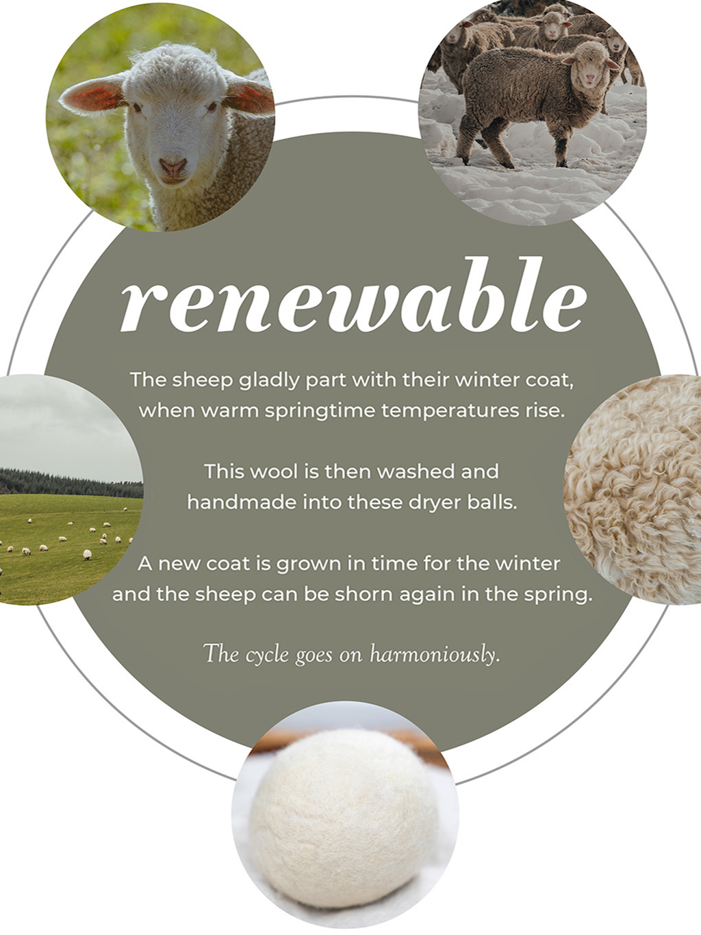 Jumbo Wool Dryer Balls | 3-Pack | Climate Beneficial™ Certified