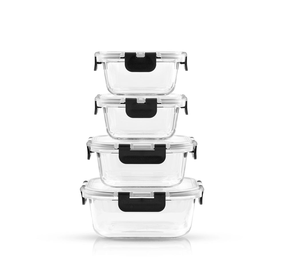 Glass Kitchen Storage Containers with Airtight Lids | 12-Piece Set