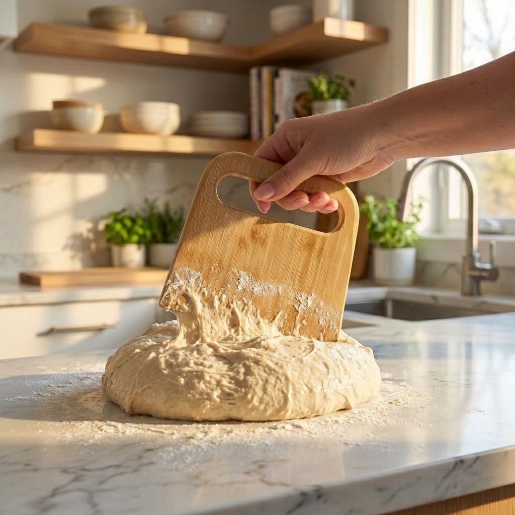 Bamboo Baking Bench + Dough Scraper