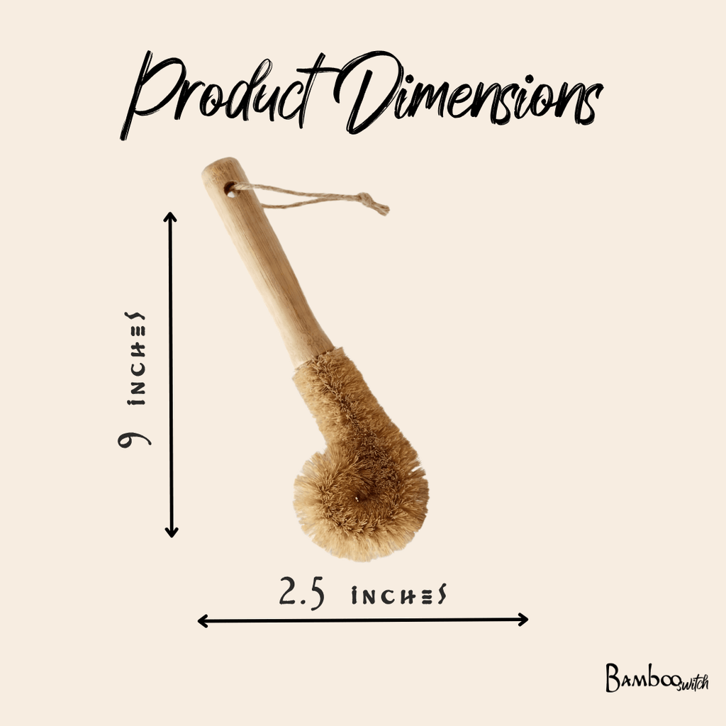 Bamboo Drinkware Cleaning Brush | Straight | Plastic-Free