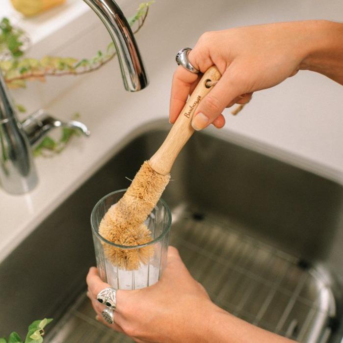 Bamboo Drinkware Cleaning Brush | Straight | Plastic-Free