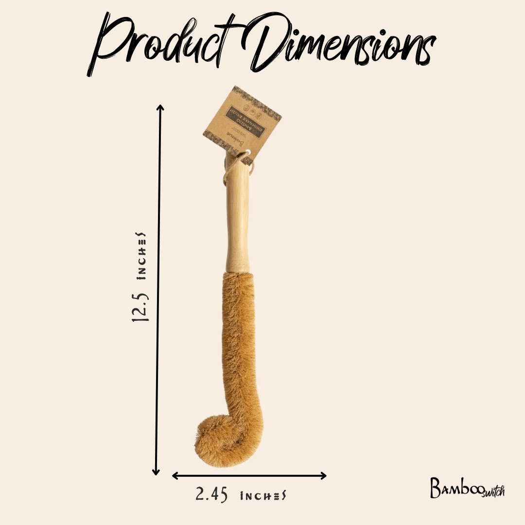 Bamboo Drinkware Cleaning Brush XL | Straight | Plastic-Free