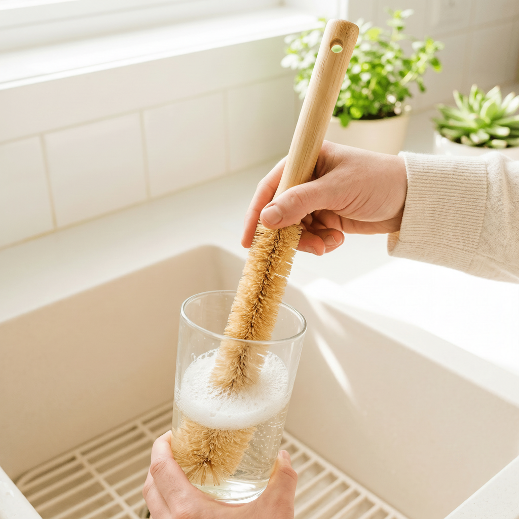Bamboo Drinkware Cleaning Brush XL | Straight | Plastic-Free