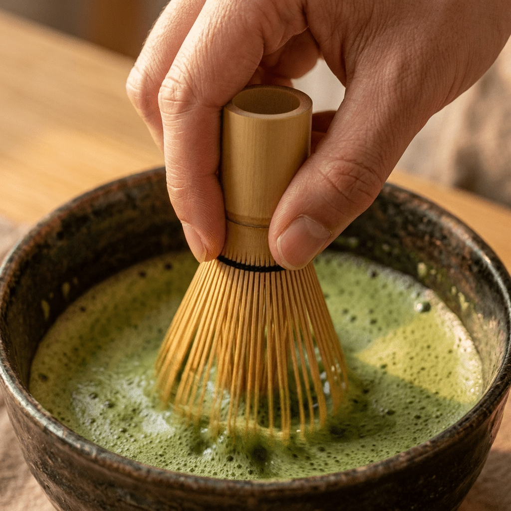 Bamboo Matcha Whisk | 100 Bristles | Single-Piece Bamboo