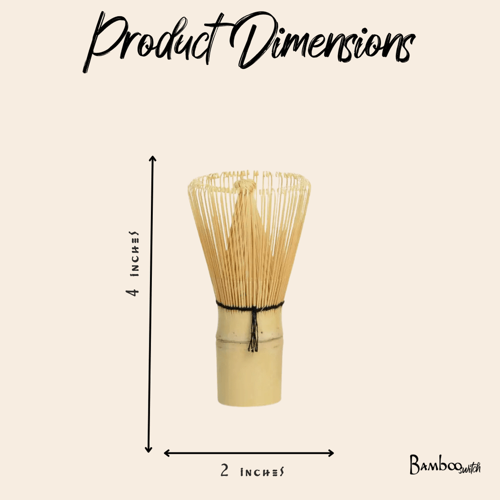 Bamboo Matcha Whisk | 100 Bristles | Single-Piece Bamboo