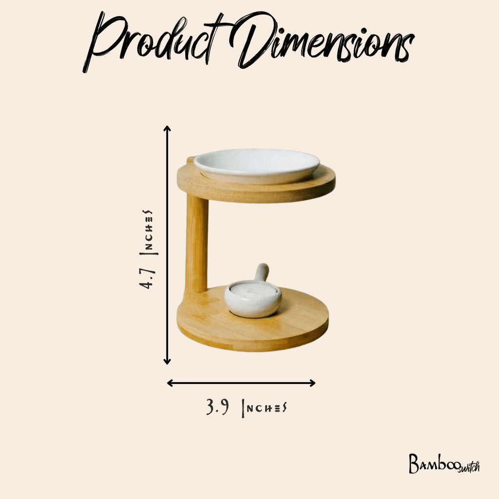 Bamboo Wax Melt Burner | Modern Rod