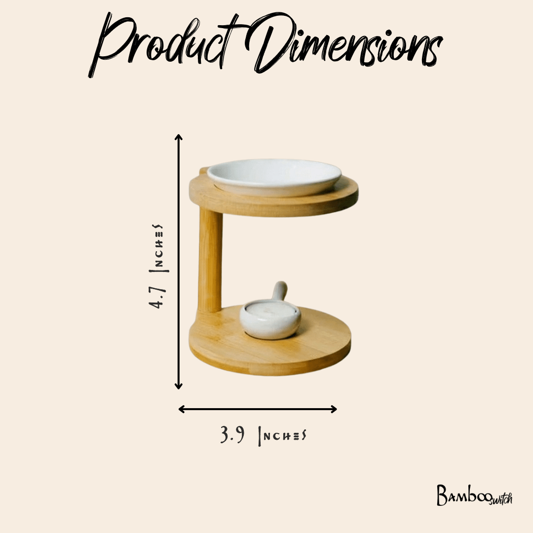 Bamboo Wax Melt Burner | Modern Rod