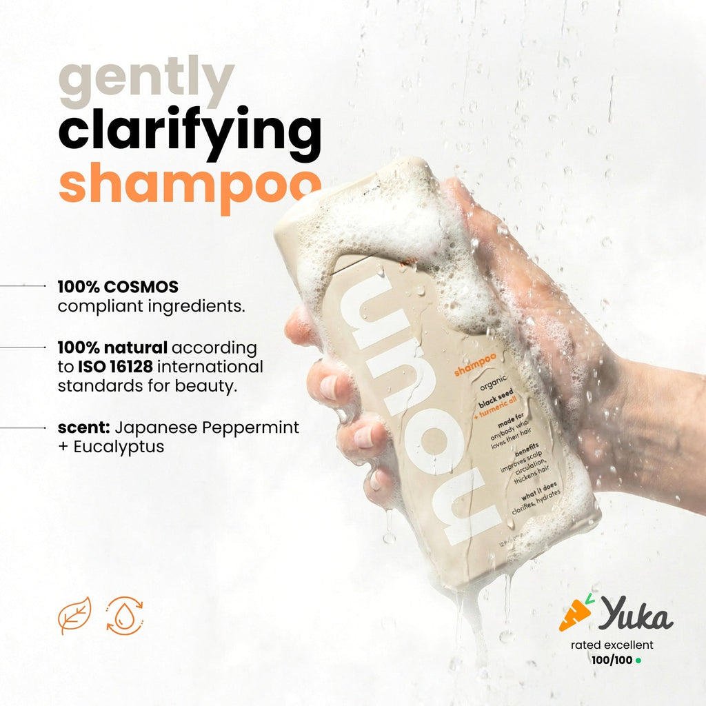 Black Seed + Turmeric Gentle Cleansing, Clarifying Shampoo for Daily Use