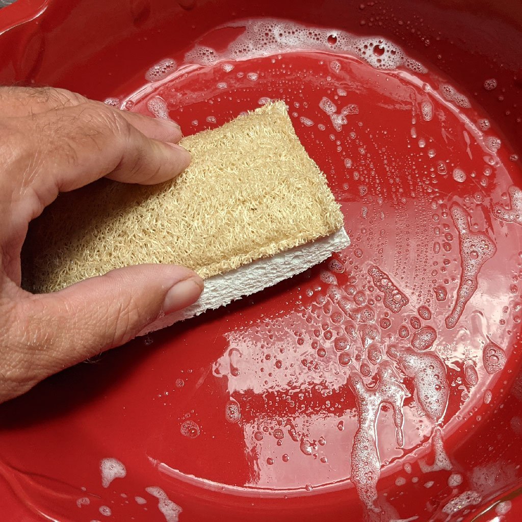 Dual-Sided Cellulose + Loofah Dish Sponge 2-Pack