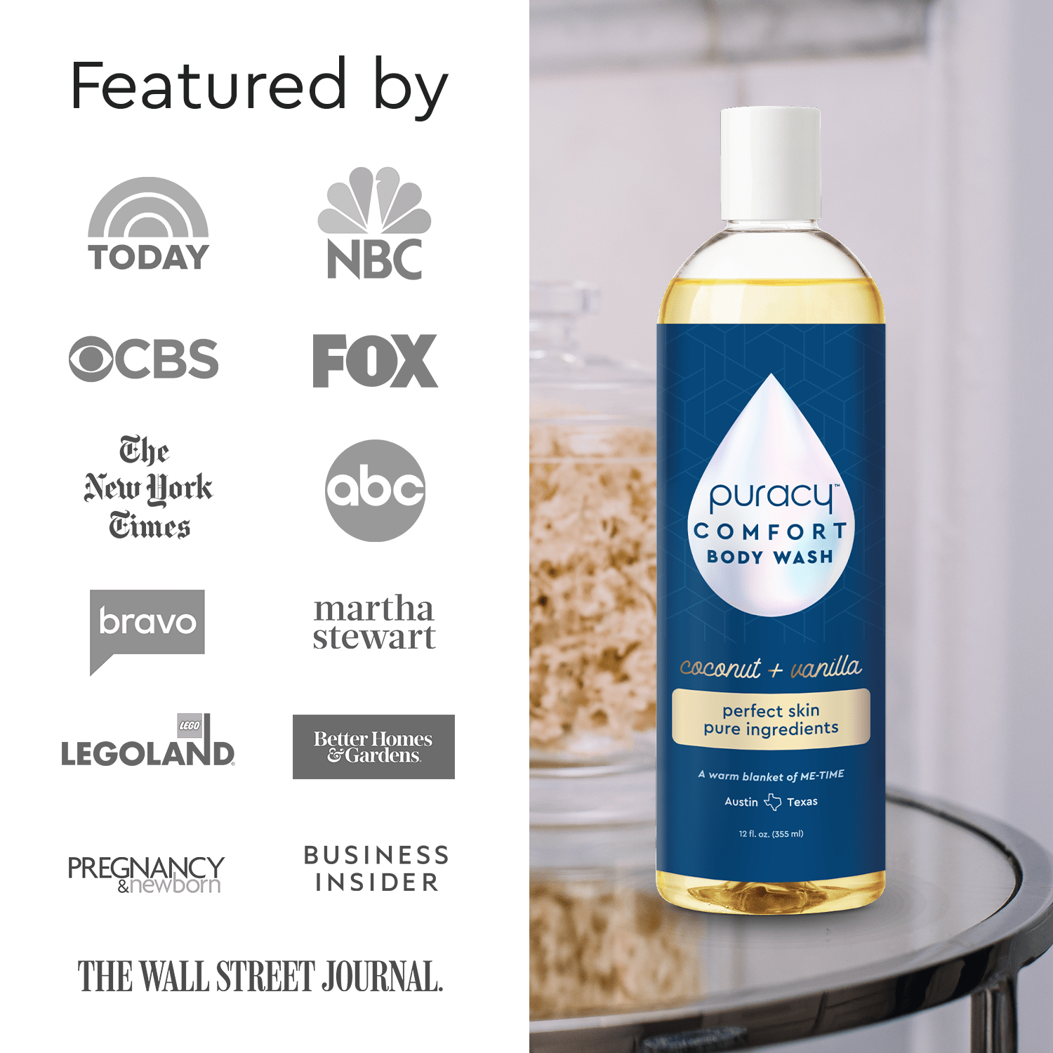 Puracy Body Wash | Acidified, pH-Balanced