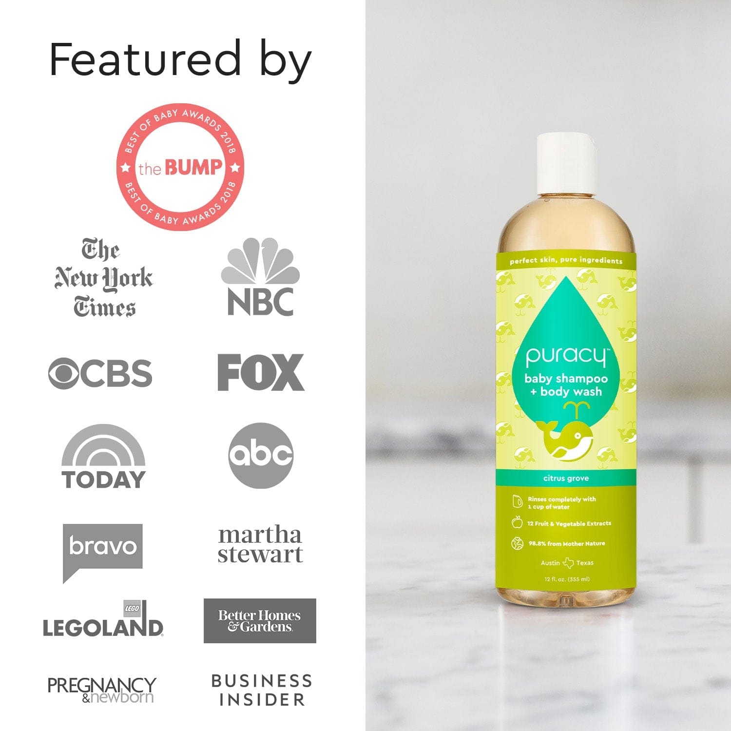 Puracy Baby Shampoo + Body Wash