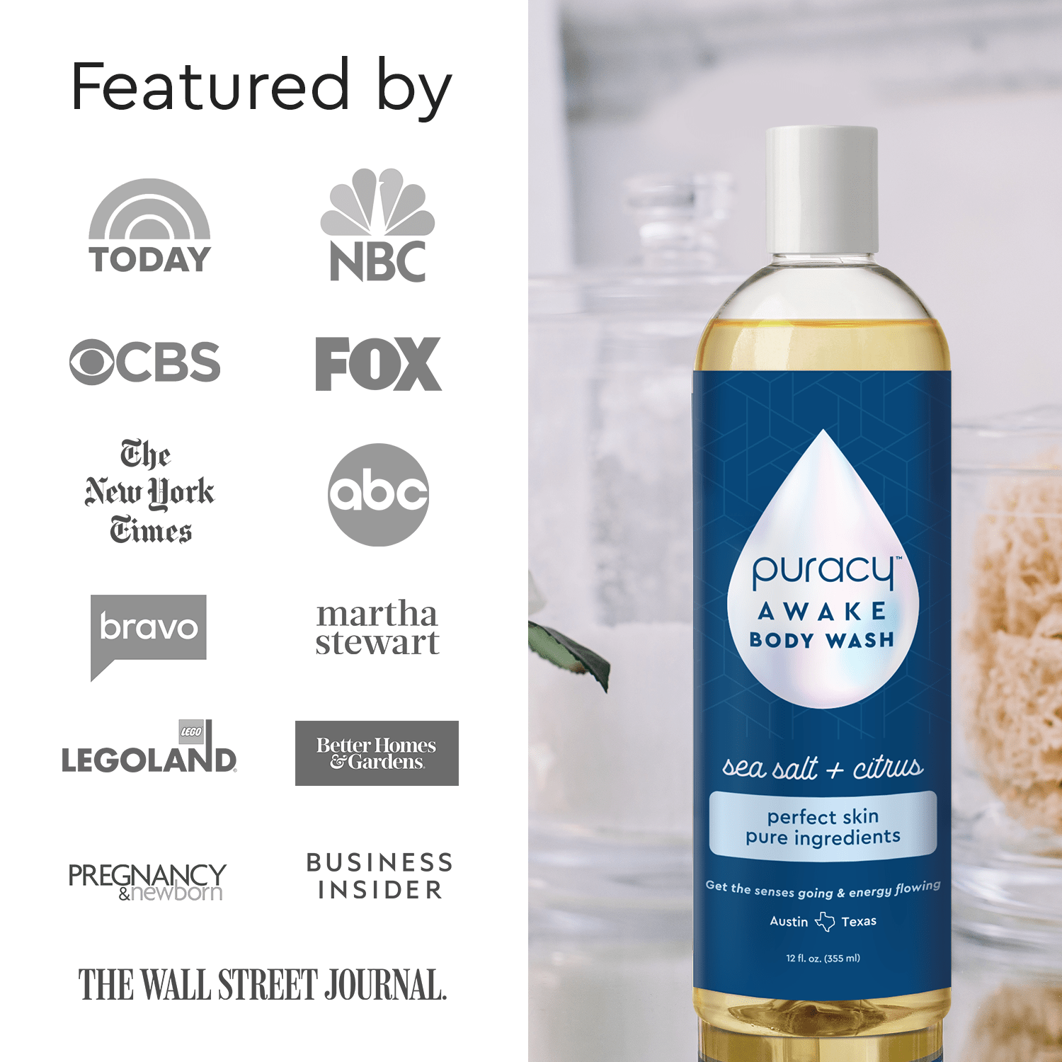 Puracy Body Wash | Acidified, pH-Balanced