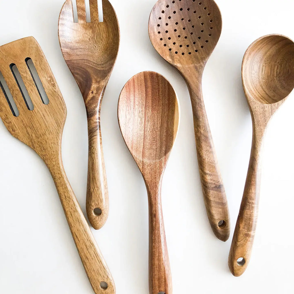 Acacia Wood Kitchen Utensil Set