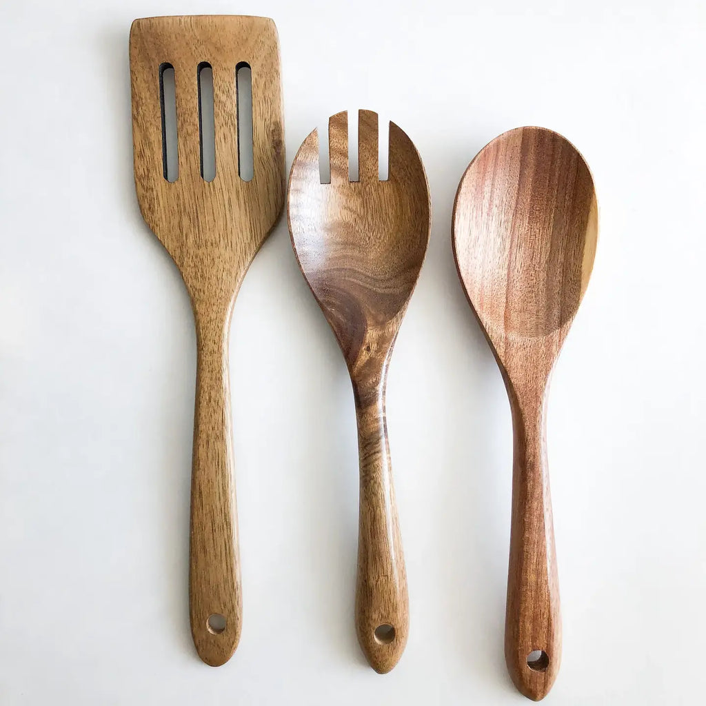 Acacia Wood Kitchen Utensil Set